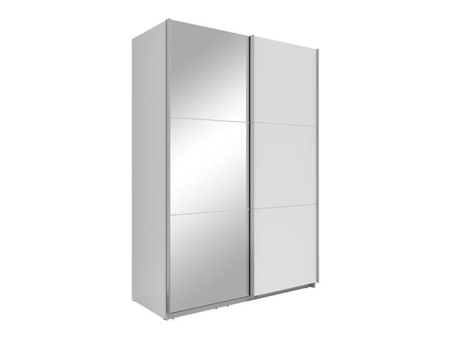 Levně Šatní skříň Neo 150 se zrcadlem bílá - Black Red White - BRW
