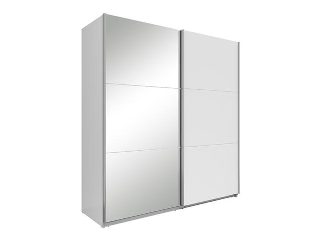 Levně Šatní skříň Neo 200 se zrcadlem bílá - Black Red White - BRW