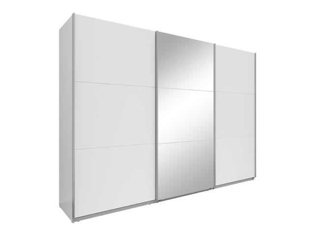 Levně Šatní skříň Neo 300 se zrcadlem bílá - Black Red White - BRW