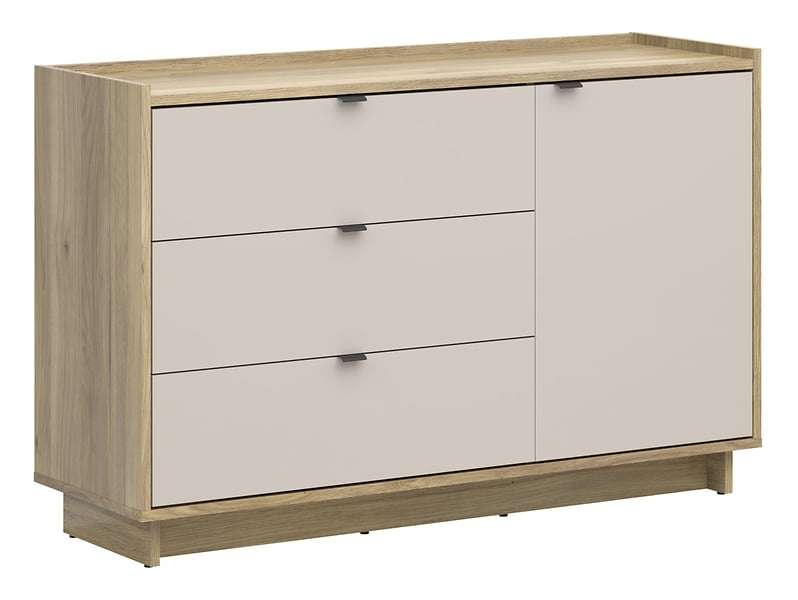 Levně Komoda Dalva - Black Red White - BRW