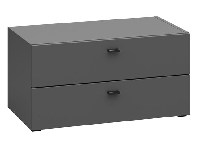 Levně Komoda System 64 - Black Red White - BRW