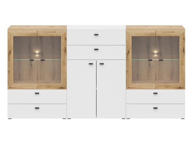 Levně Vitrína System 64 - Black Red White - BRW