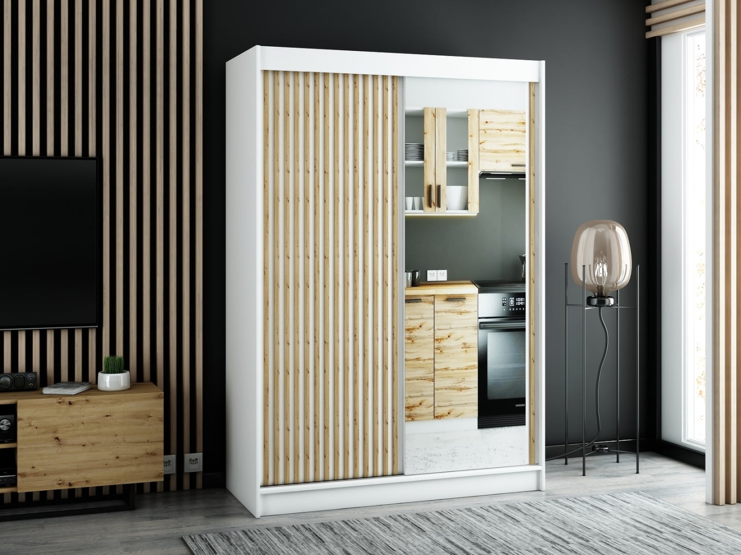 

Skříň s posuvnými dveřmi Lamelo 2 150 - Abiks Meble
