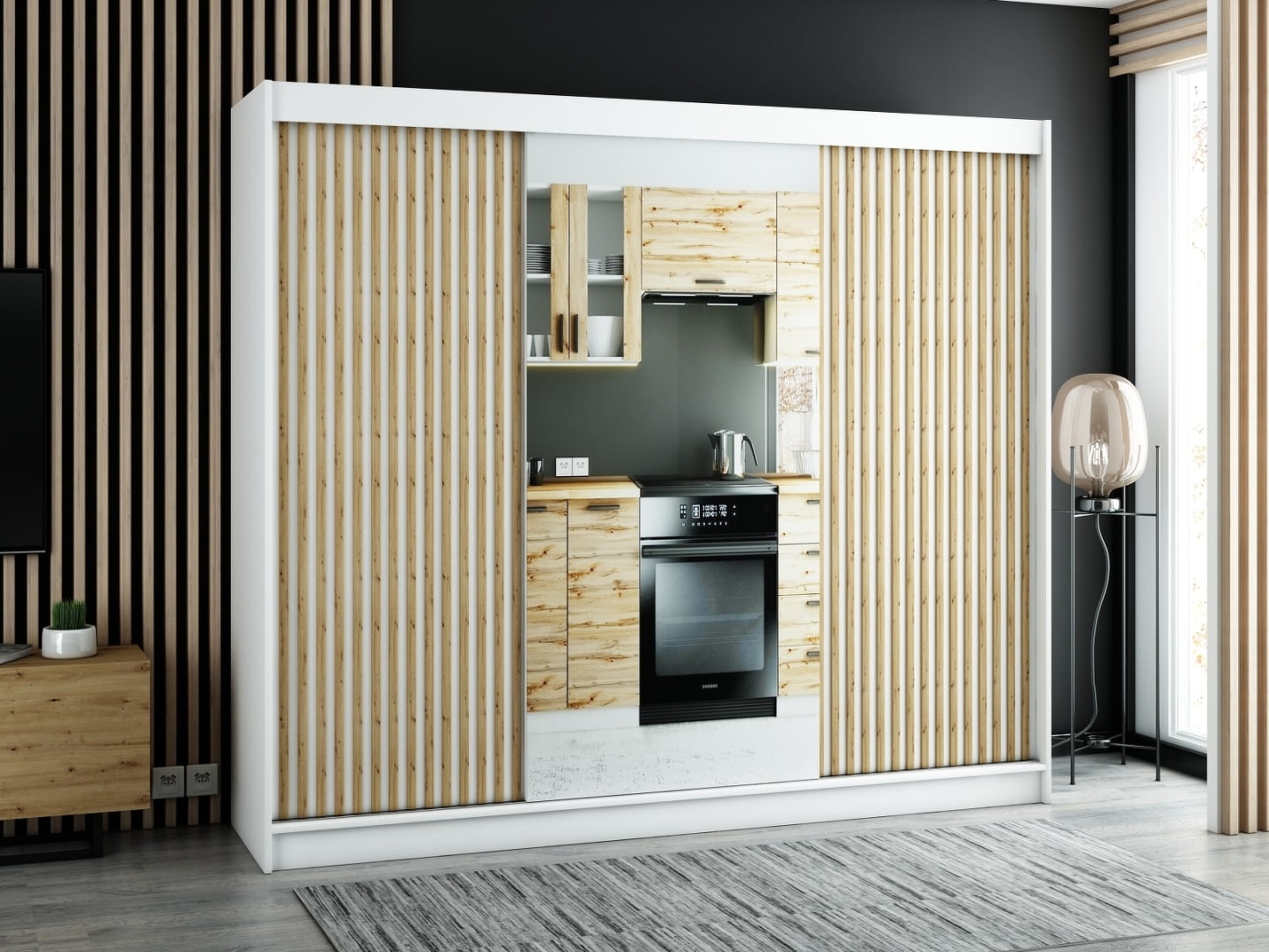 Skříň s posuvnými dveřmi Lamelo 2 250 - Abiks Meble