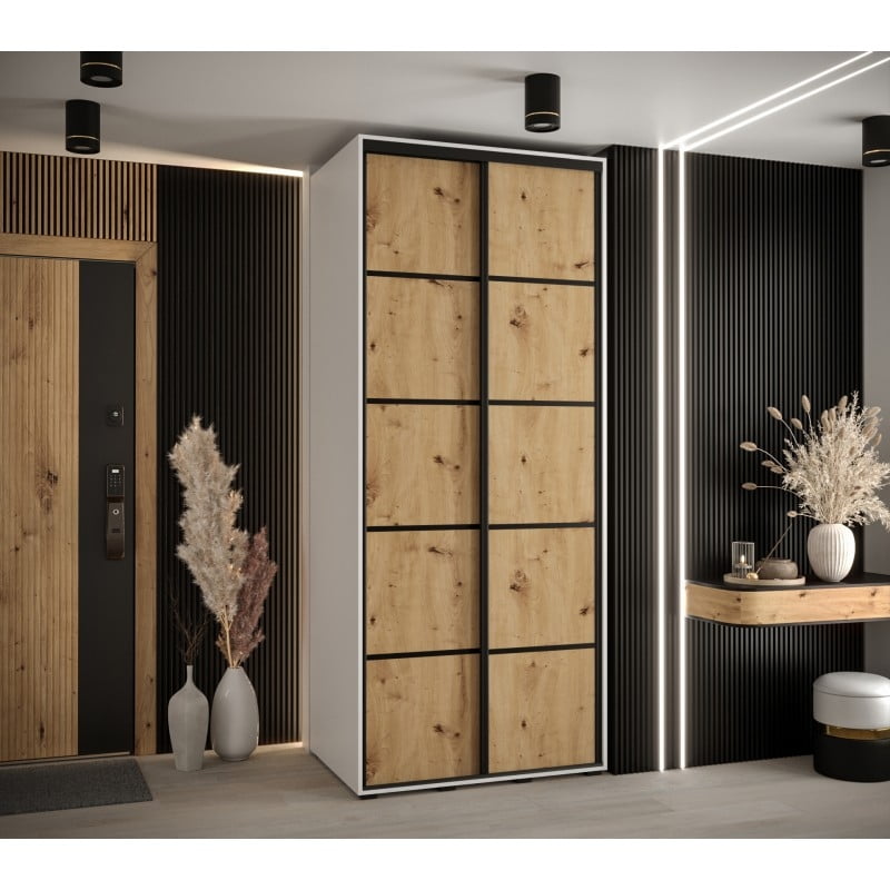 

Šatní skříň s posuvnými dveřmi Davos 4 120, hloubka 60 cm - Abiks Meble