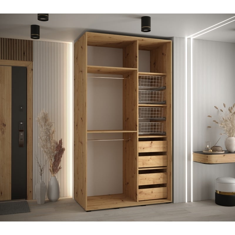 

Šatní skříň s posuvnými dveřmi Davos 4 130, hloubka 60 cm - Abiks Meble