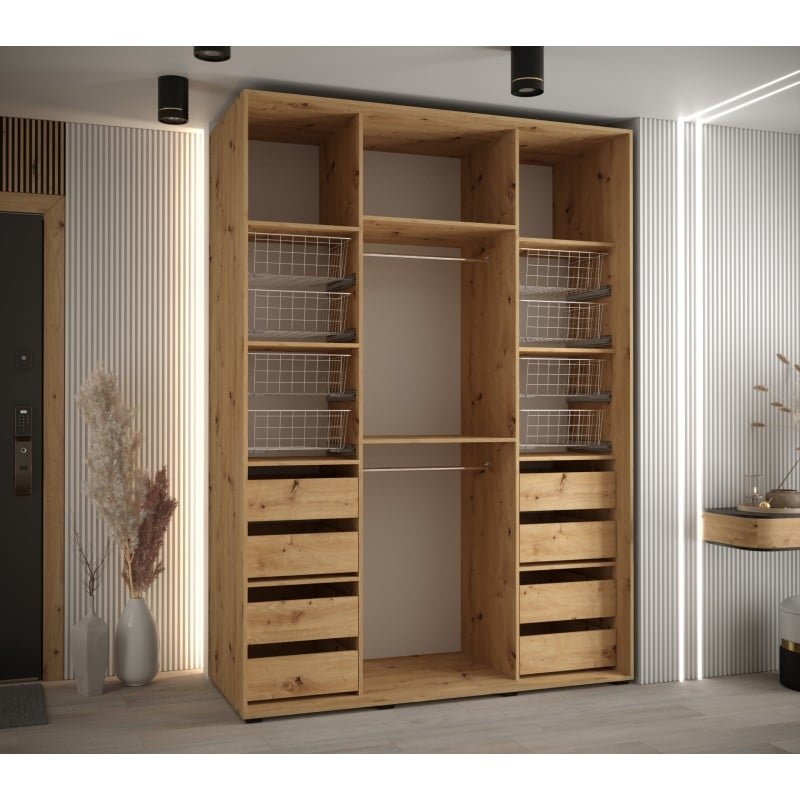 

Šatní skříň s posuvnými dveřmi Davos 4 160, hloubka 60 cm - Abiks Meble