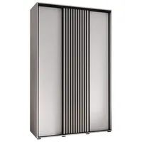 Skriňa s posuvnými dverami Lanko 1 150 cm 45 cm hĺbky Biela Čierna