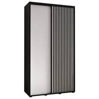 Skriňa s posuvnými dverami Lanko 1 130 cm 45 cm hĺbky Biela Čierna