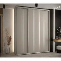 Skriňa s posuvnými dverami Dakota 6 190 cm 45 cm hĺbky Sivá