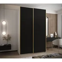 Skriňa s posuvnými dverami Lux 1 160 Biela Čierna