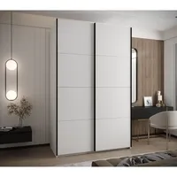 Skriňa s posuvnými dverami Lux 1 160 Biela Čierna