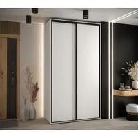 Posuvná skriňa Davos 1 140 cm 45 cm hĺbky Biela Čierna