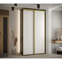 Posuvná skriňa Davos 1 140 cm 45 cm hĺbky Biela Čierna
