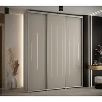 Skriňa s posuvnými dverami vysoká Dakota 12 190 hĺbka 45 cm výška 235,2 cm Sivá