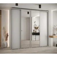 Skriňa s posuvnými dverami so zrkadlom vysoká Davos 3 250 hĺbka 60 cm Biela