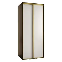 Posuvná skriňa Davos 1 100 cm 60 cm hĺbky Biela Čierna