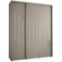Posuvná skriňa vysoká Dakota 8 200 hĺbka 45 cm výška 235,2 cm Sivá