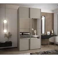 Skriňa s posuvnými dverami so zrkadlom Lux 4 140 Sivá