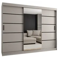 Skriňa Rubino V2 250 cm Sivá