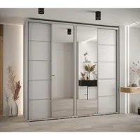Skriňa s posuvnými dverami so zrkadlom Davos 5 250 60 cm hĺbky Biela
