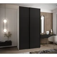 Skriňa s posuvnými dverami Lux 1 140 Biela Čierna