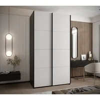 Skriňa s posuvnými dverami Lux 1 140 Biela Čierna
