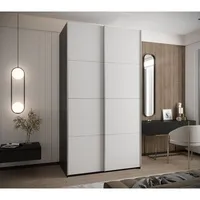 Skriňa s posuvnými dverami Lux 1 140 Biela Čierna