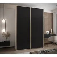 Skriňa s posuvnými dverami Lux 1 170 Biela Čierna