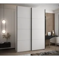 Skriňa s posuvnými dverami Lux 1 170 Biela Čierna