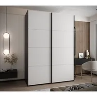 Skriňa s posuvnými dverami Lux 1 170 Biela Čierna