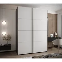 Skriňa s posuvnými dverami Lux 1 170 Biela Čierna