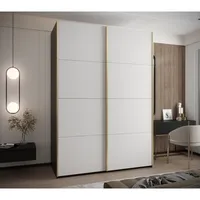 Skriňa s posuvnými dverami Lux 1 170 Biela Čierna