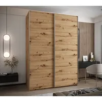 Skriňa s posuvnými dverami Lux 1 170 Svetlohnedé drevo Sivá