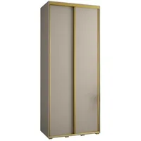 Skriňa s posuvnými dverami Dakota 1 110 cm 60 cm hĺbky Sivá Žltá