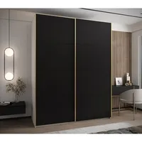 Skriňa s posuvnými dverami Lux 1 190 Biela Čierna