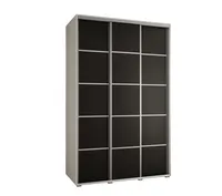 Skriňa Cannes 4 150 hĺbka 60 cm Biela Čierna