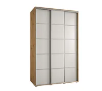 Skriňa Cannes 4 150 hĺbka 60 cm Svetlohnedé drevo Biela