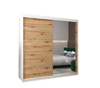 Skriňa s posuvnými dverami Verona 2 200 Svetlohnedé drevo Biela