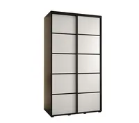 Skriňa Cannes 4 130 hĺbka 60 cm Biela Čierna