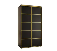 Skriňa Cannes 4 130 hĺbka 60 cm Čierna