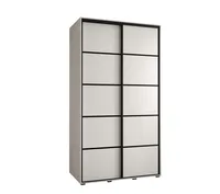 Skriňa Cannes 4 130 hĺbka 60 cm Biela Čierna