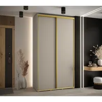 Posuvná skriňa Dakota 1 130 cm 45 cm hĺbky Sivá Žltá
