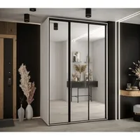 Skriňa s posuvnými dverami Davos 2 160 60 cm hĺbky Biela Čierna