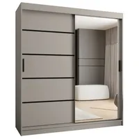 Skriňa Rubino V2 180 cm Sivá