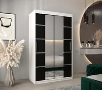 Skriňa s posuvnými dverami Verona 4 120 Biela Čierna