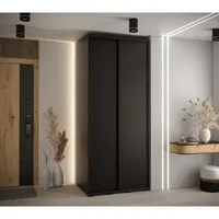 Skriňa s posuvnými dverami Davos 1 110 cm 60 cm hĺbky Čierna