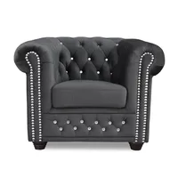 Kreslo Chesterfield York Blink Drevo tmavohnedé