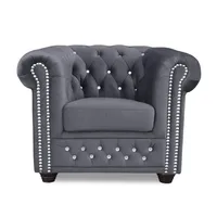 Kreslo Chesterfield York Blink Sivá