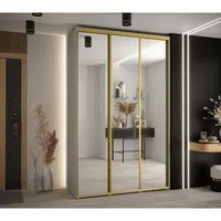 Skriňa s posuvnými dverami so zrkadlom Dakota 2 150 60 hĺbky cm Sivá Žltá